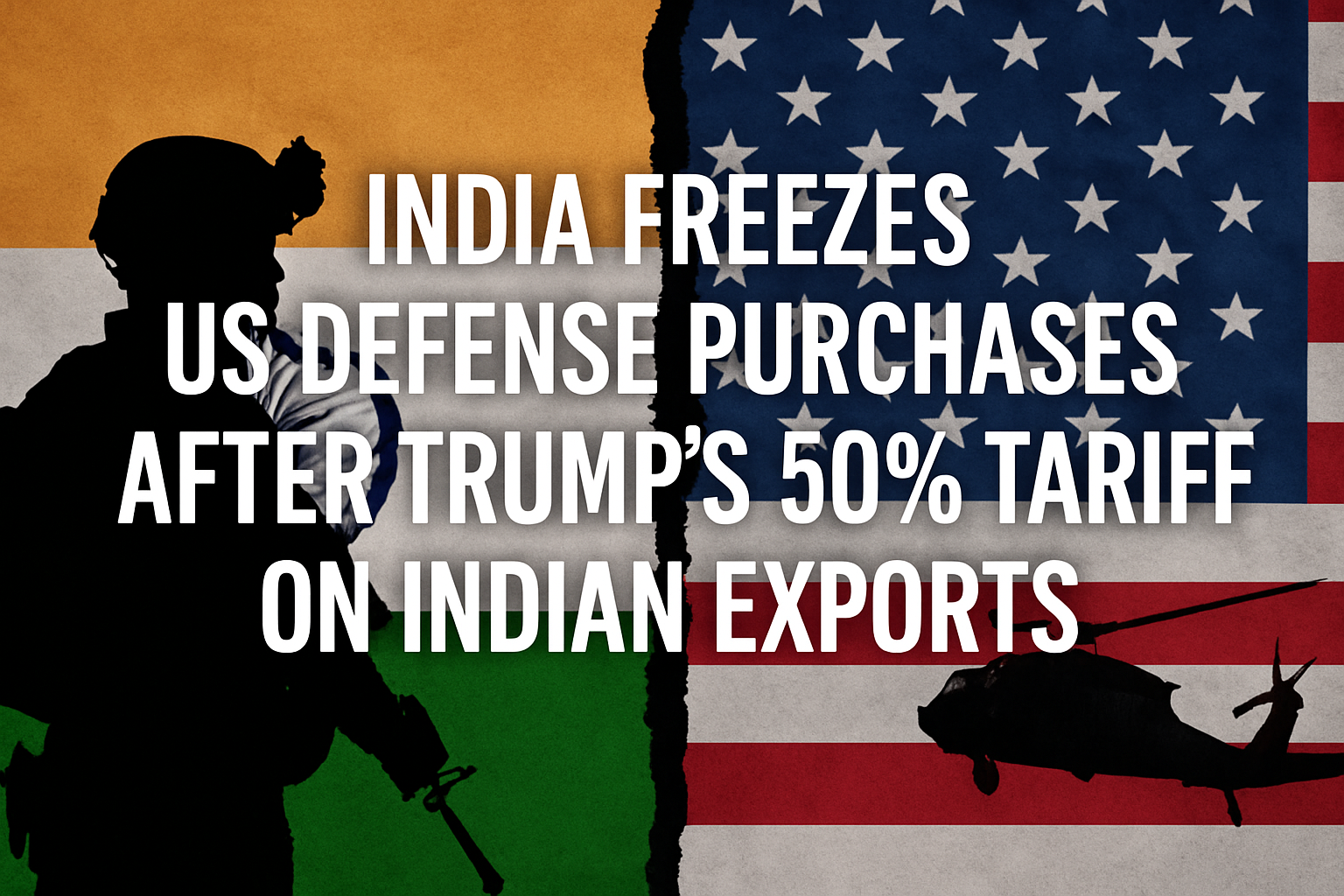 India US Defence Deal Pause after Trump’s 50% tariff on Indian exports